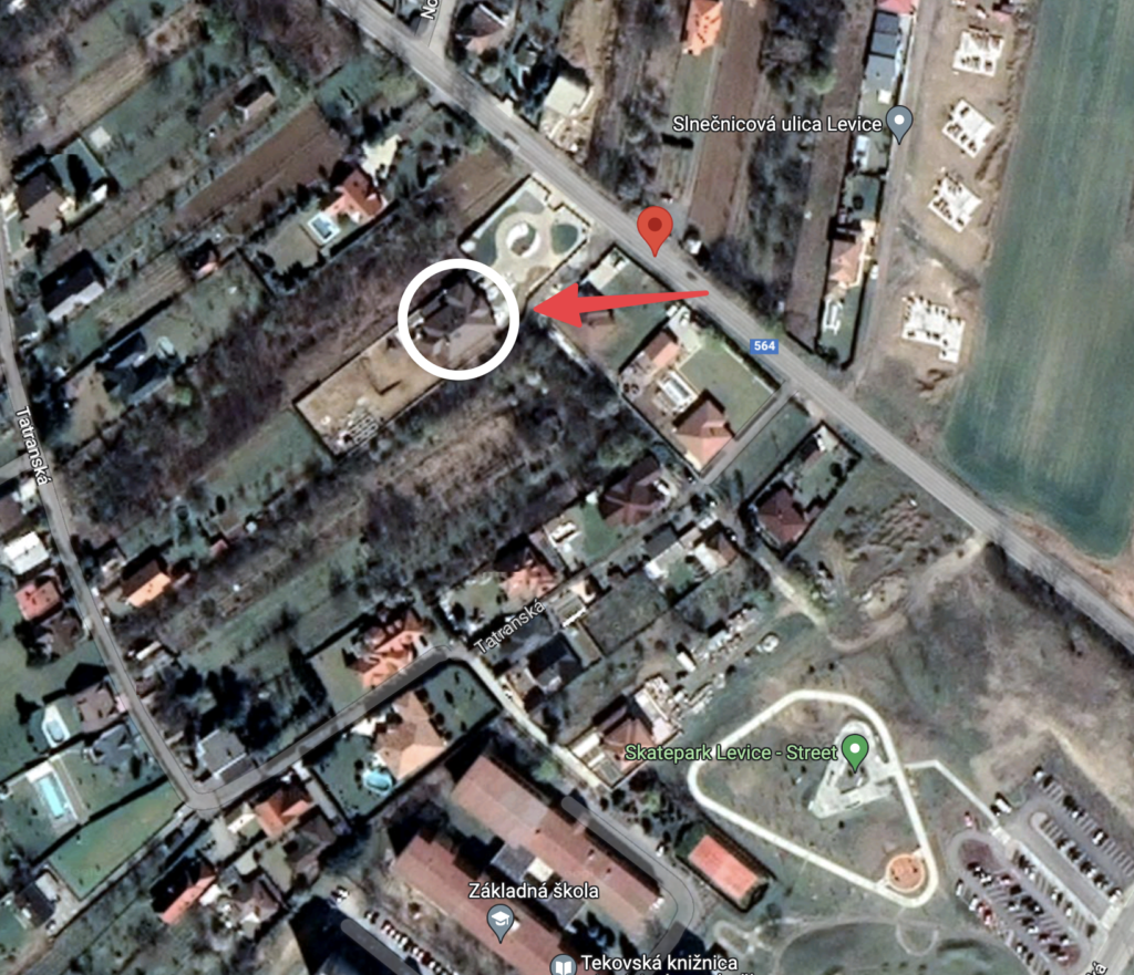 Mapa, kde býva Tibor Nagy
